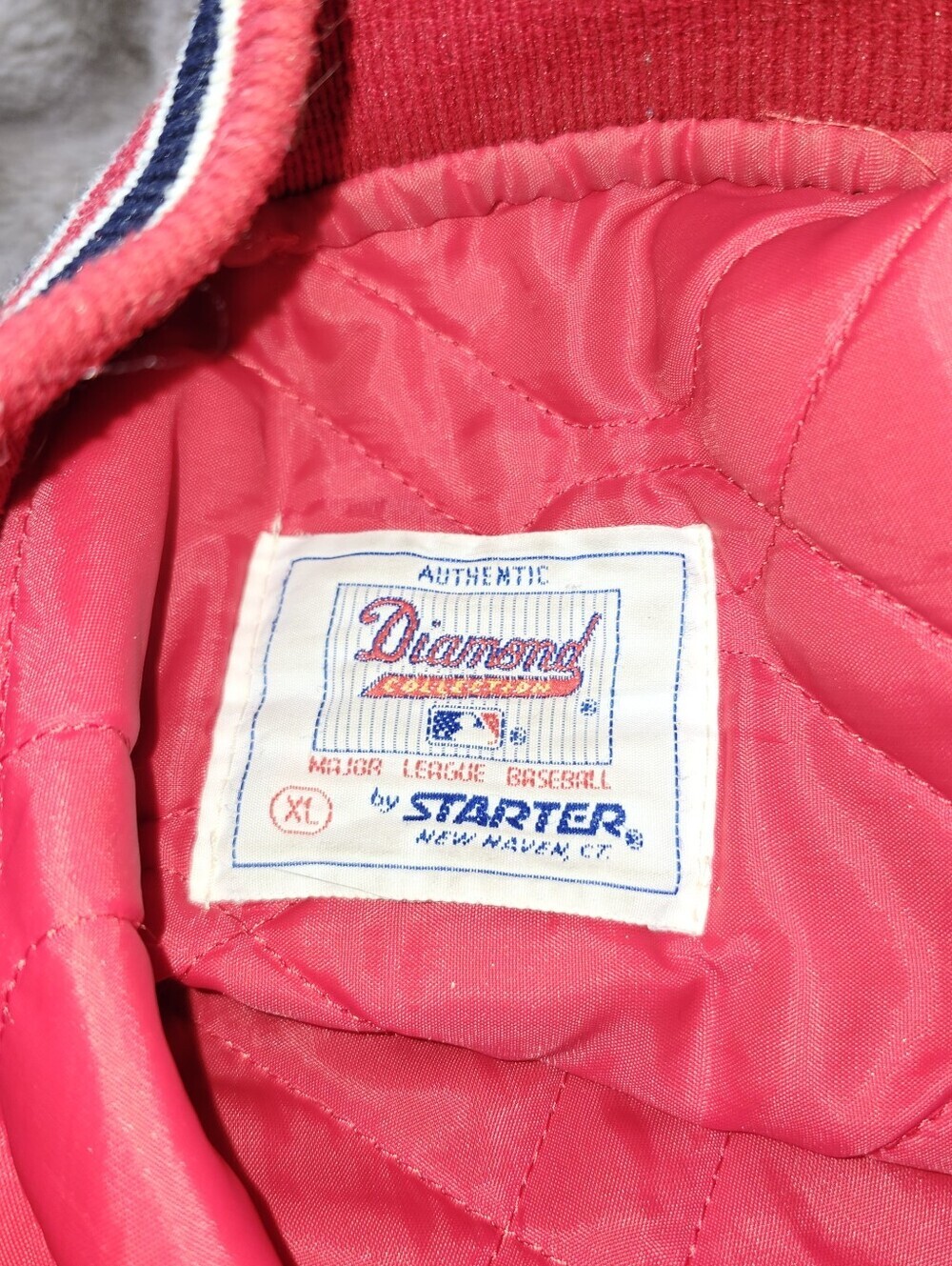 Vintage Starter MLB Diamond Collection Boston Red Sox Satin Jacket Men’s Size XL - Picture 7 of 7